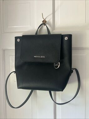 Michael Kors Black 12” x 13” Backpack EUC